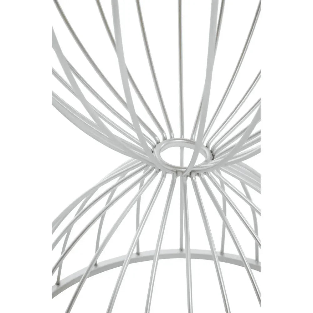 Giselle Hourglass Mirrored Top Silver Frame Side Table