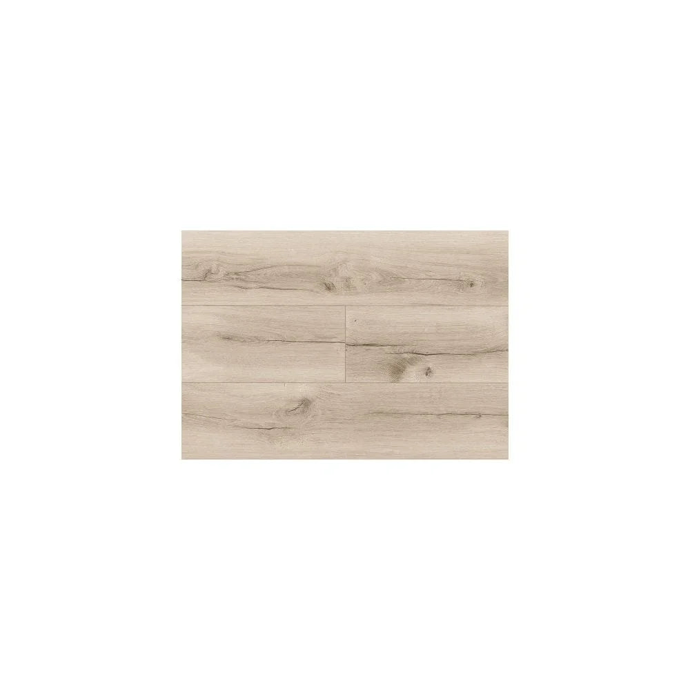 Light oak effect laminate flooring with natural wood grain texture