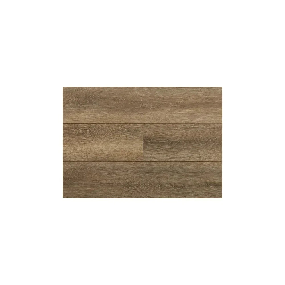 oak effect laminate flooring with natural wood grain pattern, close-up view