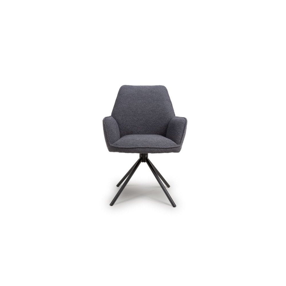 Uno Dining Chair Grey Boucle