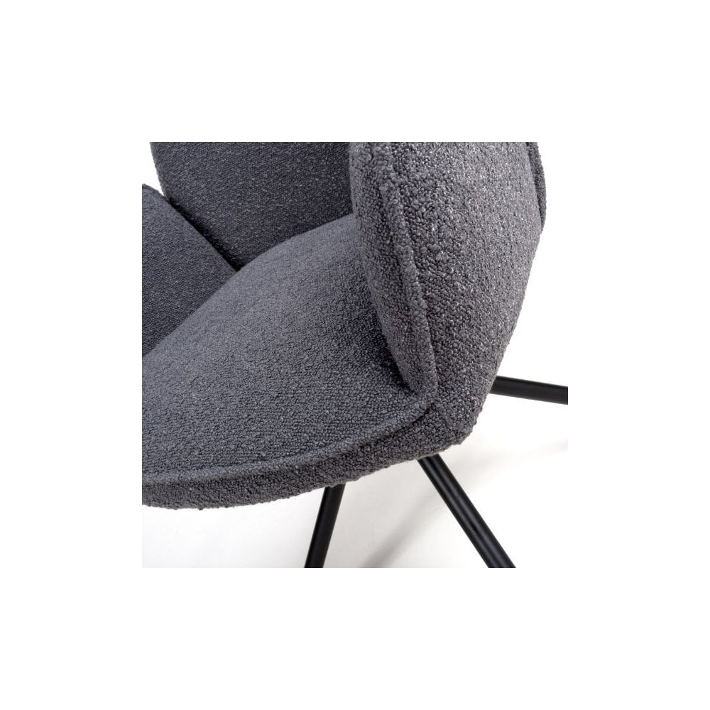 Uno Dining Chair Grey Boucle