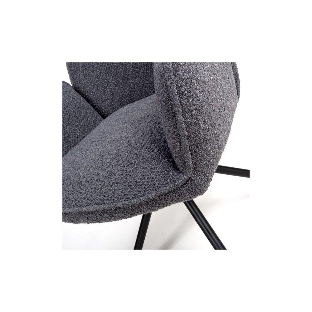 Uno Dining Chair Grey Boucle