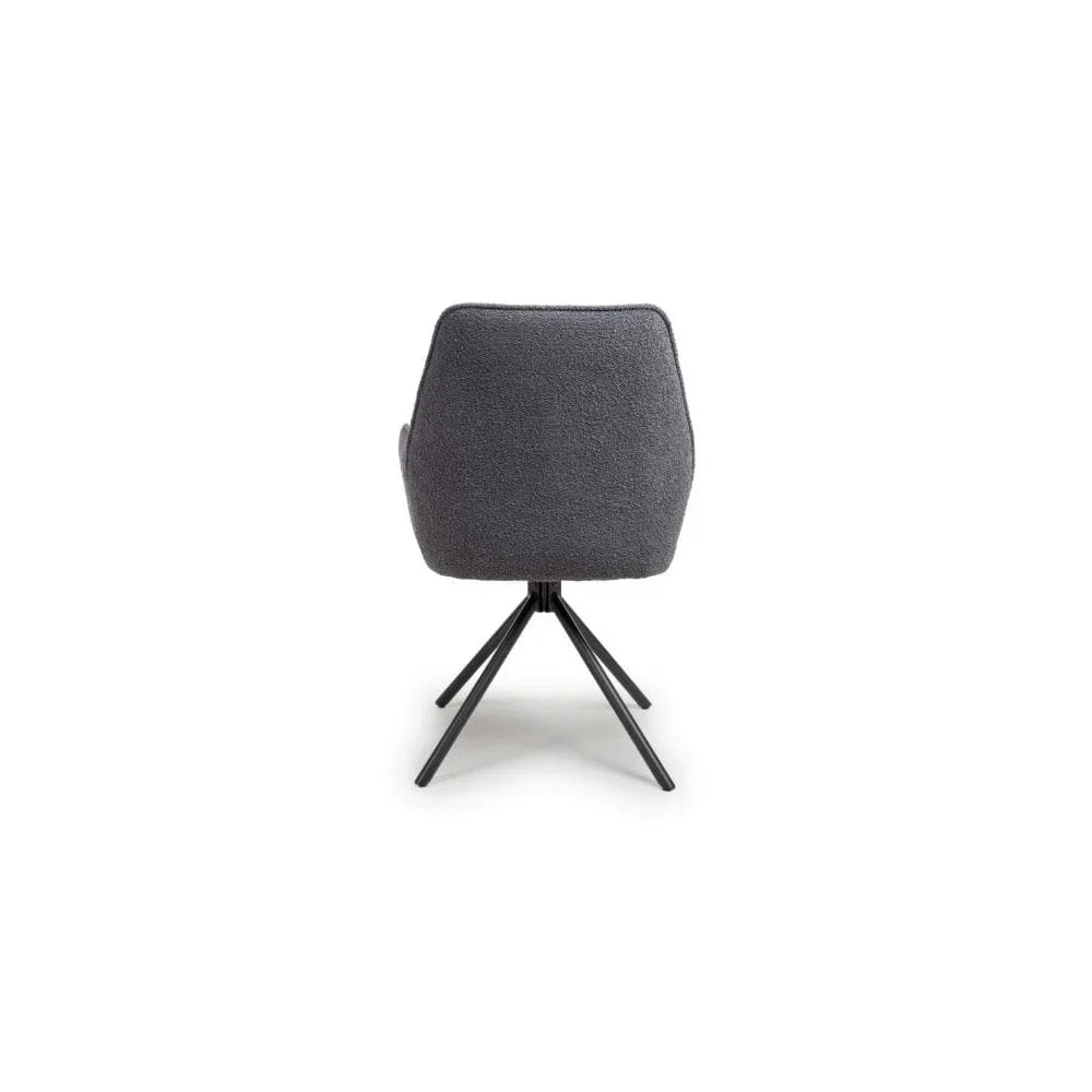 Uno Dining Chair Grey Boucle