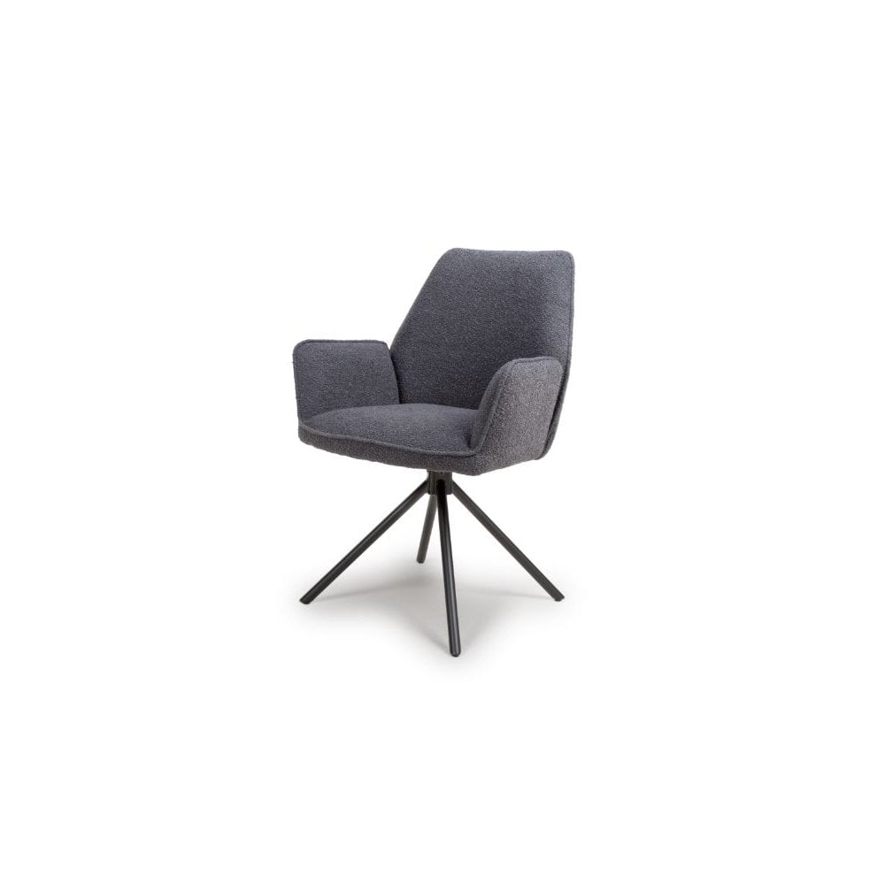 Uno Dining Chair Grey Boucle