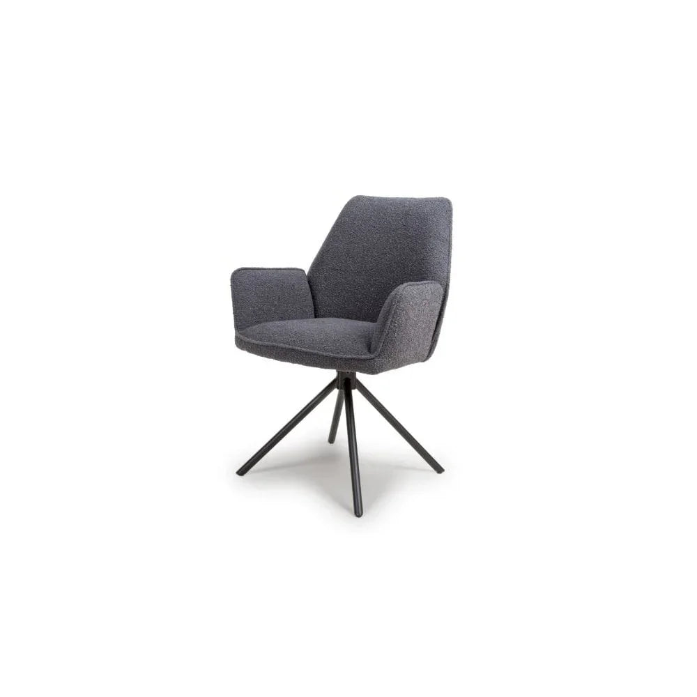 Uno Dining Chair Grey Boucle