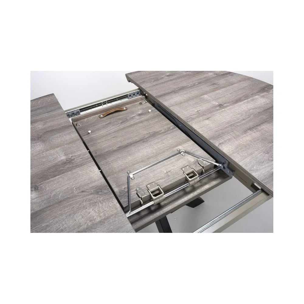 Manhattan Extending Round Table 1200-1600mm Grey