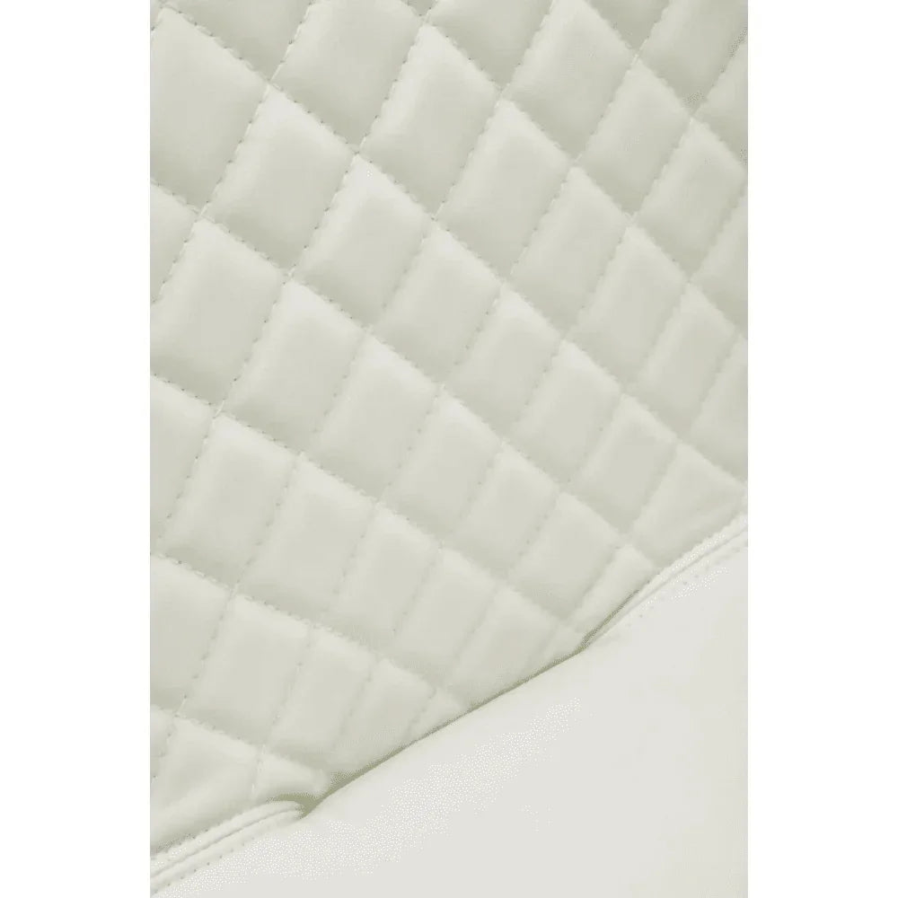 Elara High Back White Leather Effect Bar Chair