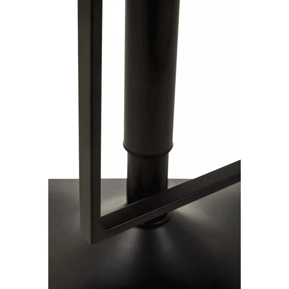 Elara White Leather Effect and Black Base Bar chair