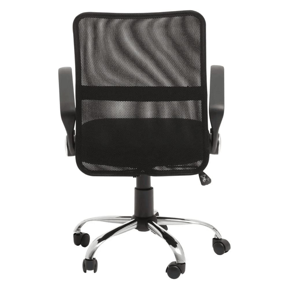 Orion Black Home Office Chair With Chrome Arms