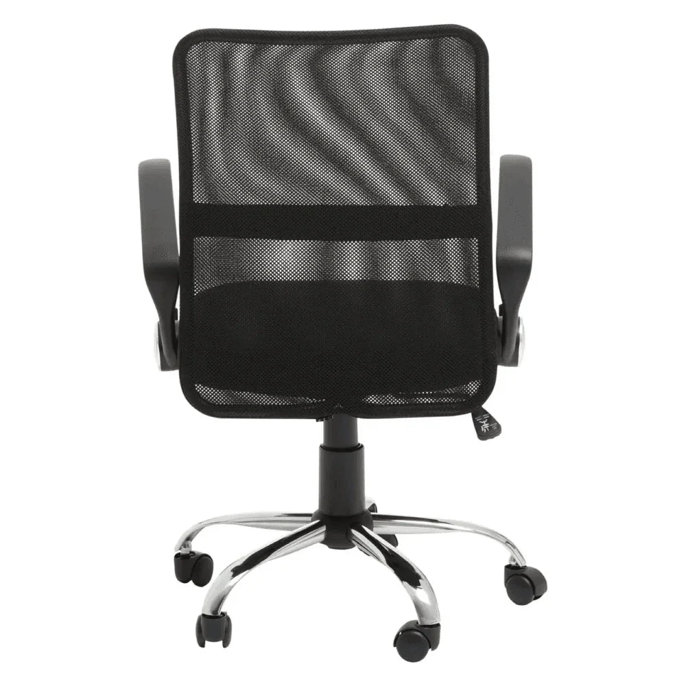 Orion Black Home Office Chair With Chrome Arms