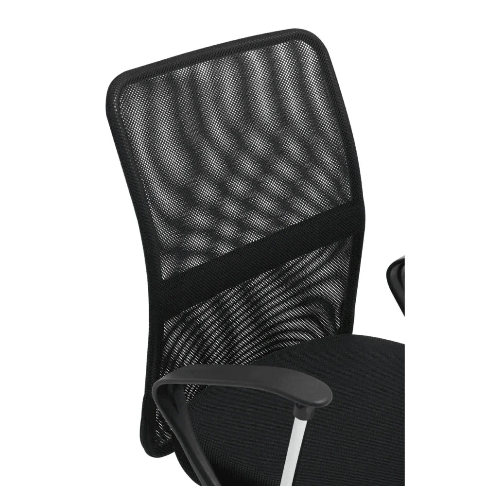 Orion Black Home Office Chair With Chrome Arms