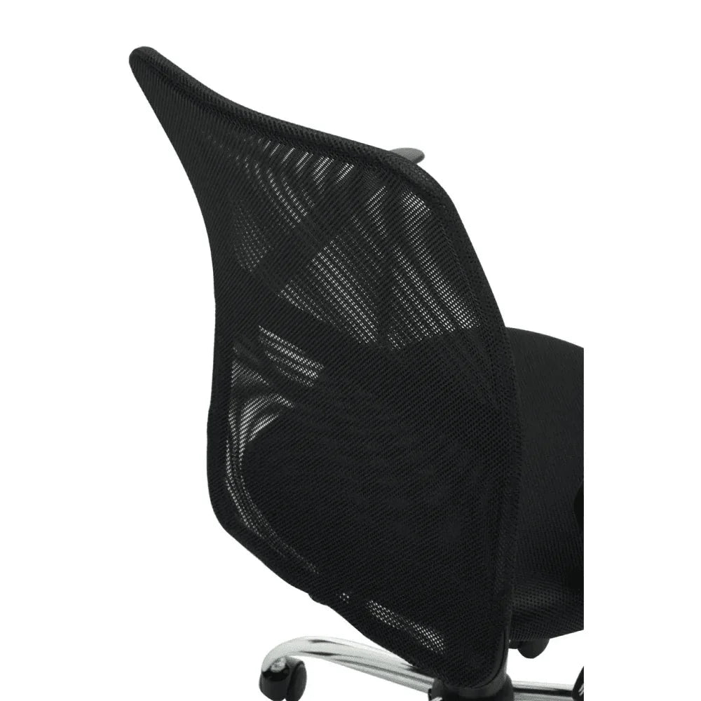Orion Black Home Office Chair With Chrome Arms
