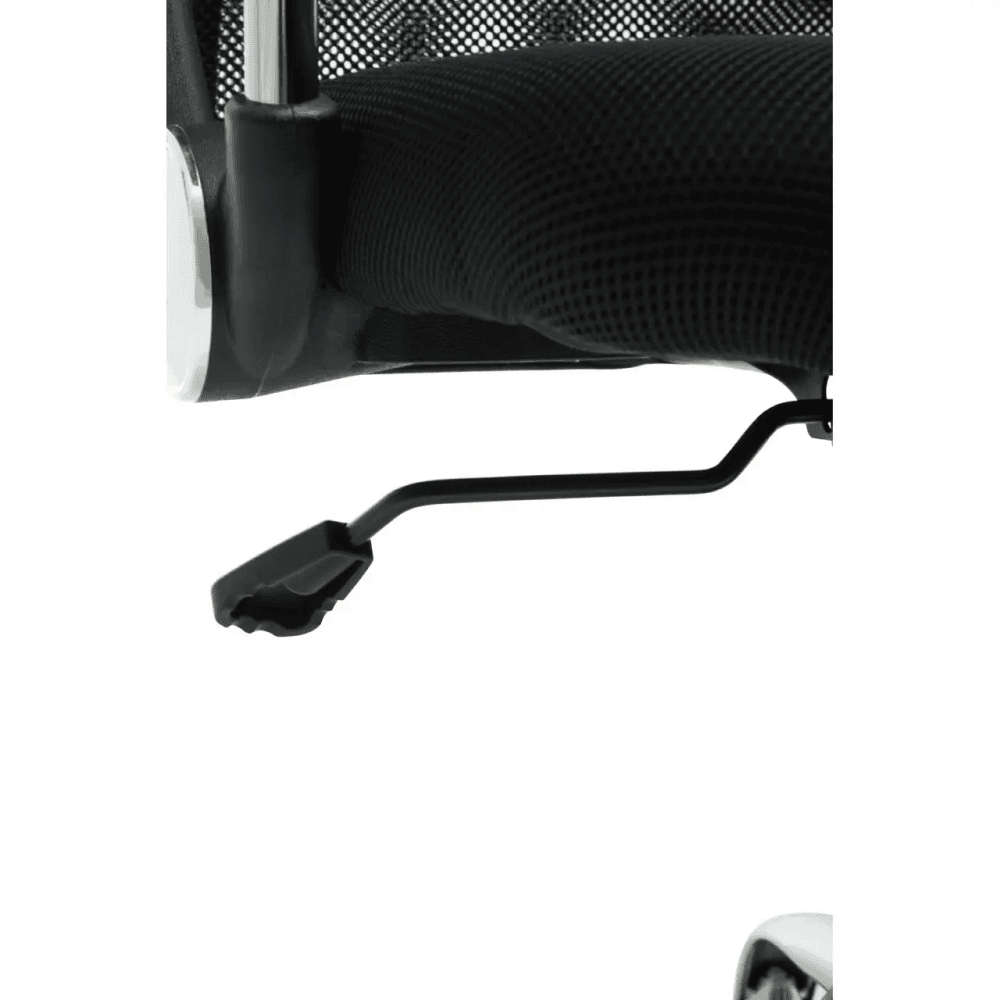 Orion Black Home Office Chair With Chrome Arms