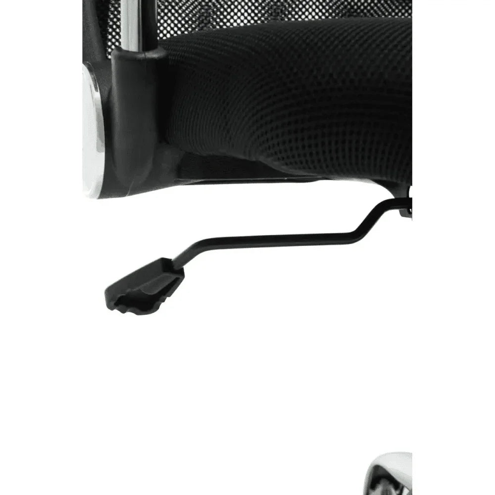 Orion Black Home Office Chair With Chrome Arms