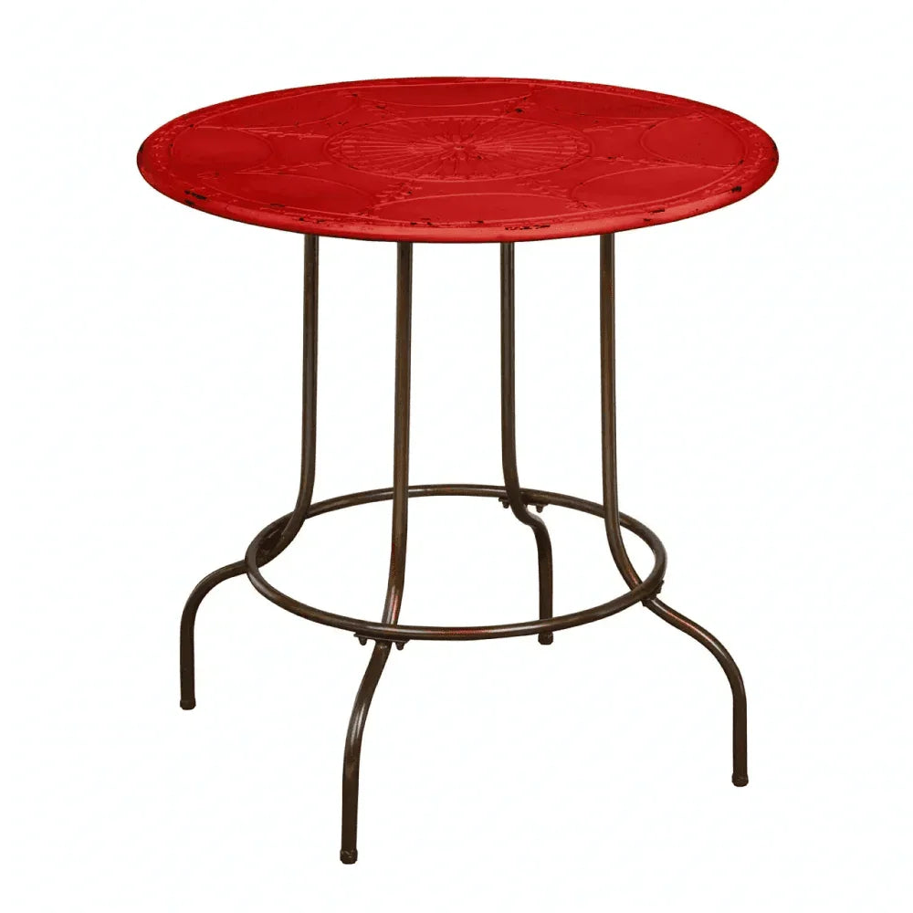 Craft Red Metal Table