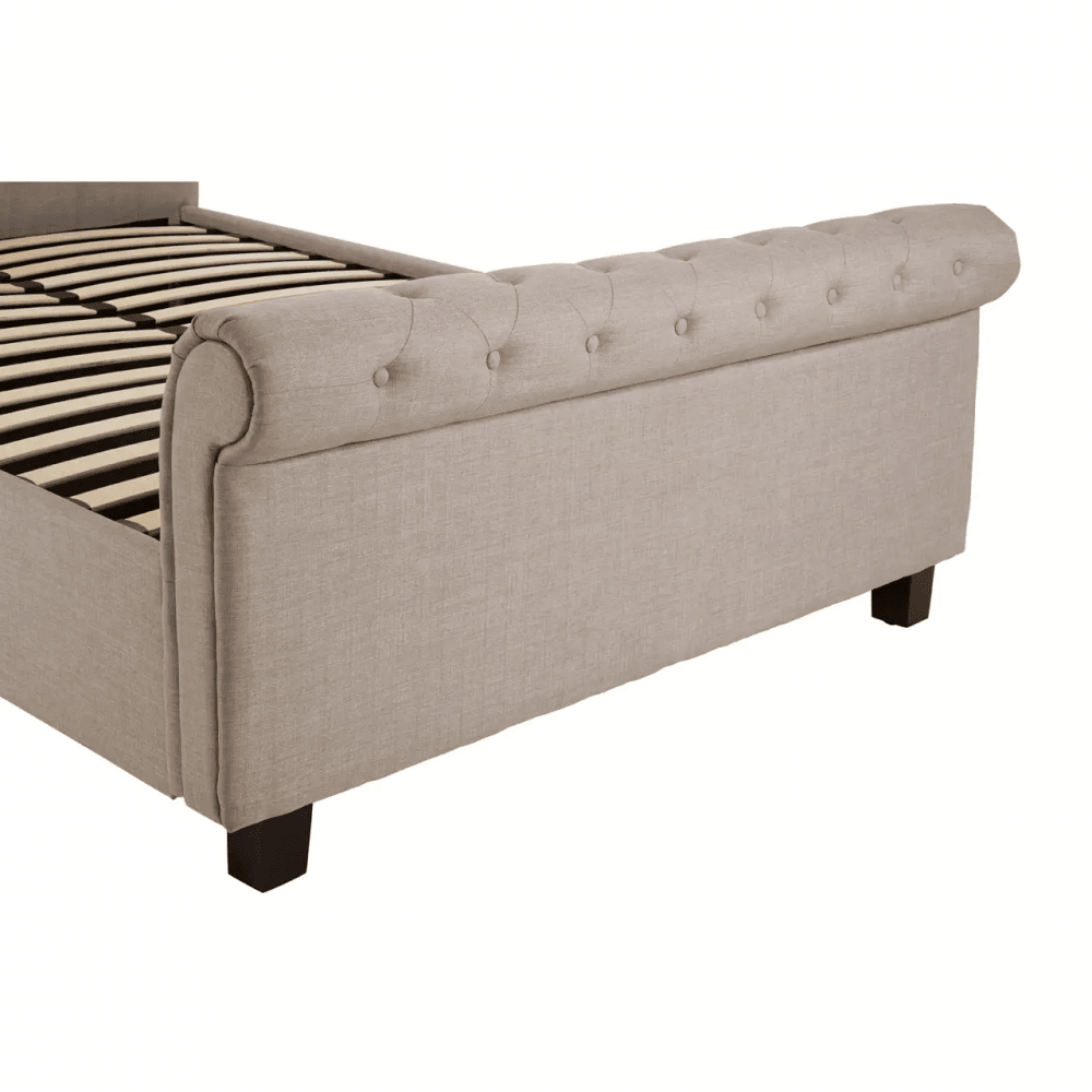 Astoria Light Grey Double Ottoman Bed