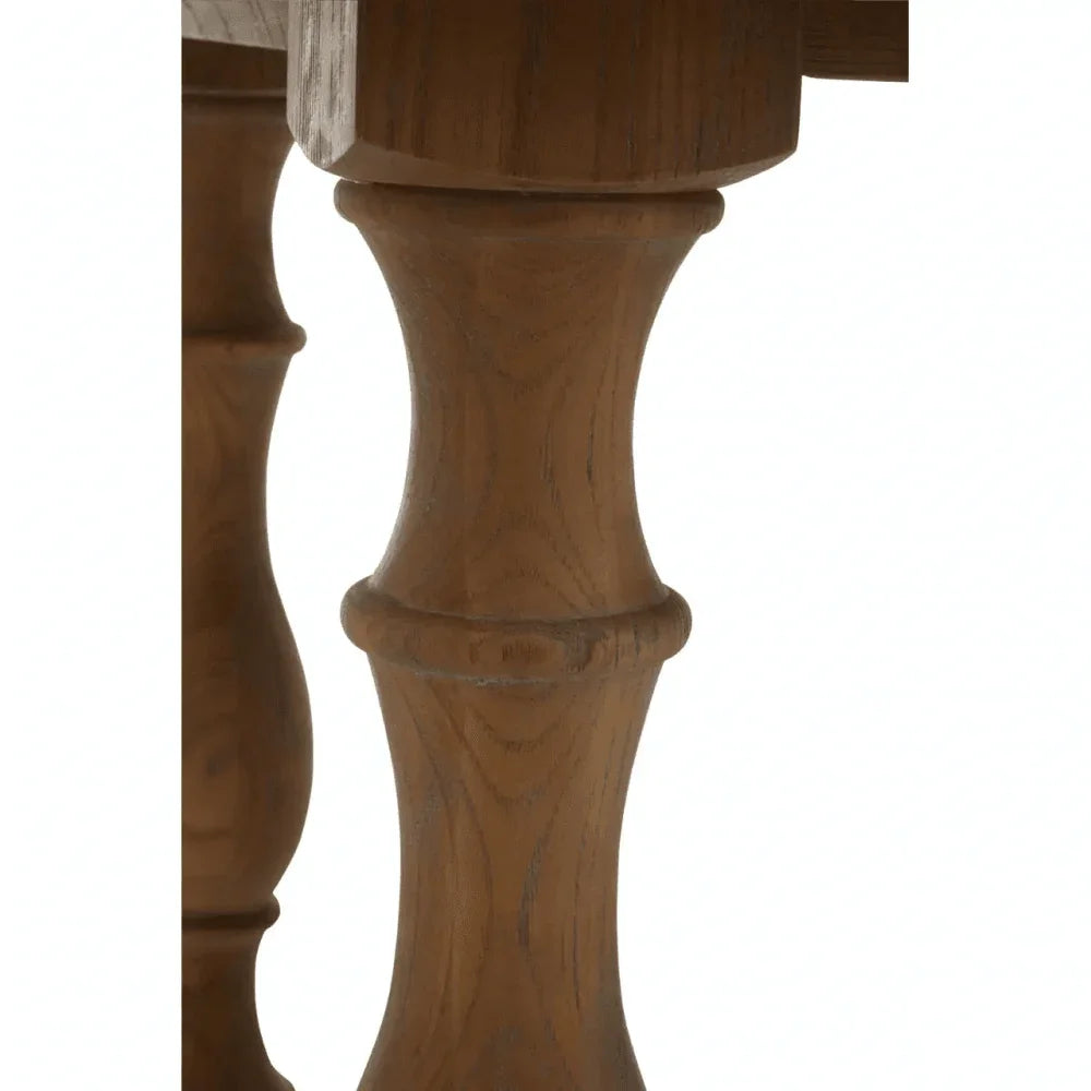 Buy wooden table leg online, rustic carved furniture part, solid wood replacement