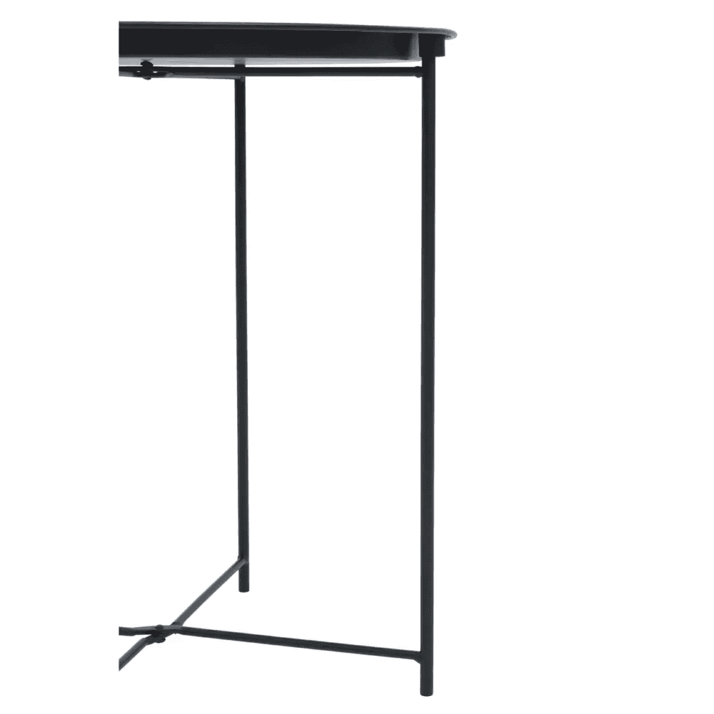 Bronzo Round Black Side Table