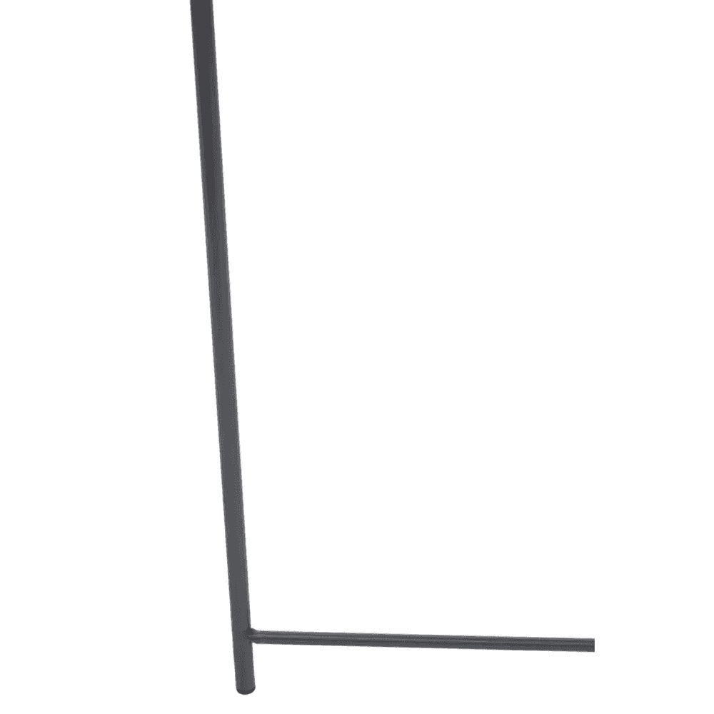 Black metal furniture leg with minimalist right angle design