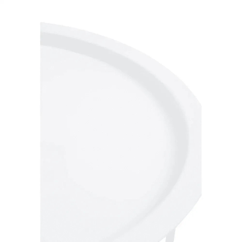 Bronzo Round White Side Table