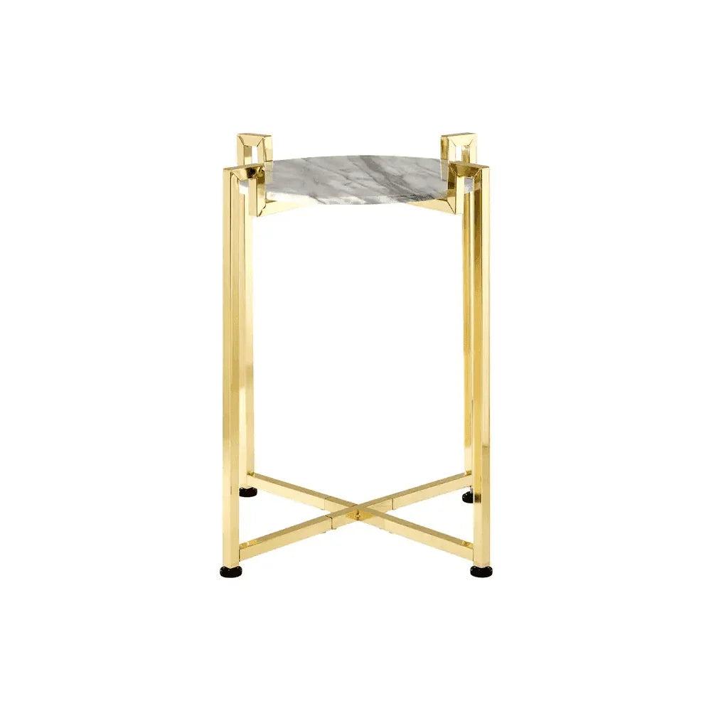 Cibelle Gold Marble Side Table