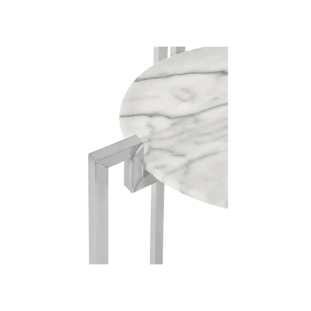 Cibelle Chrome Marble Side Table