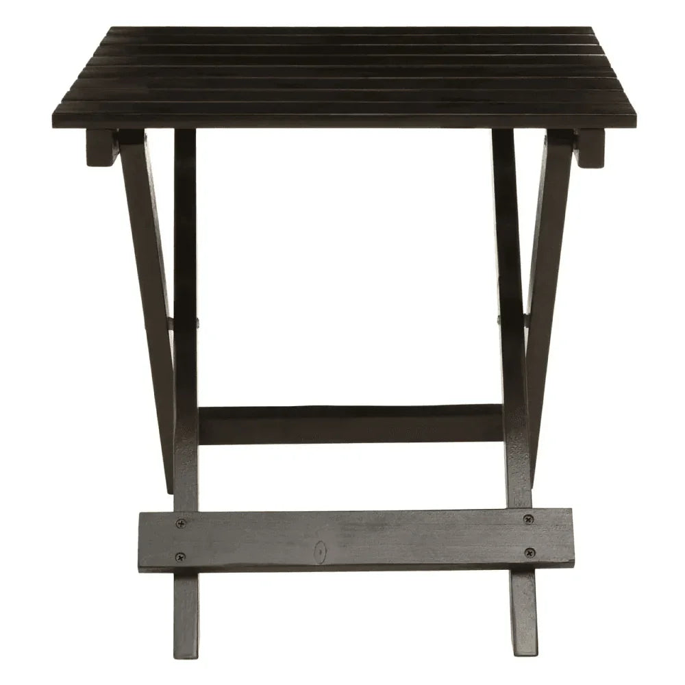 Maritime Black Wood Folding Table