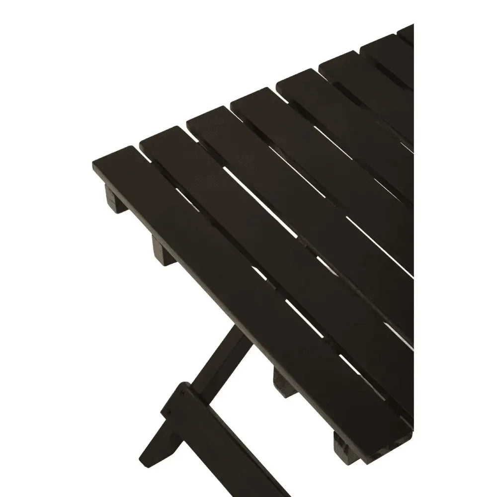 Maritime Black Wood Folding Table