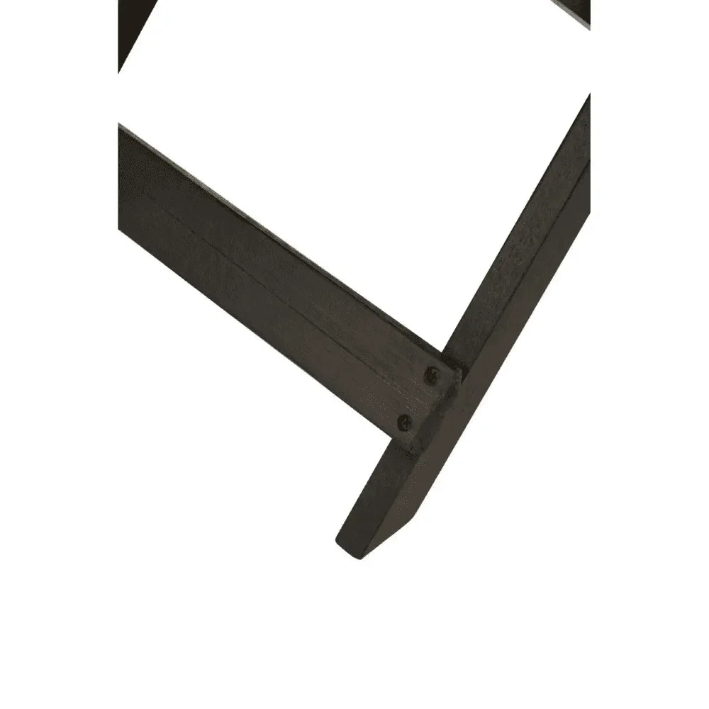 Maritime Black Wood Folding Table