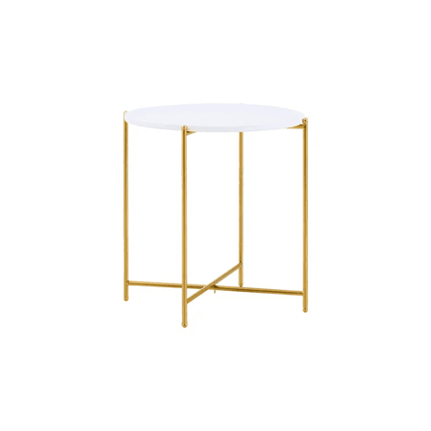 Orion White Top Side Table