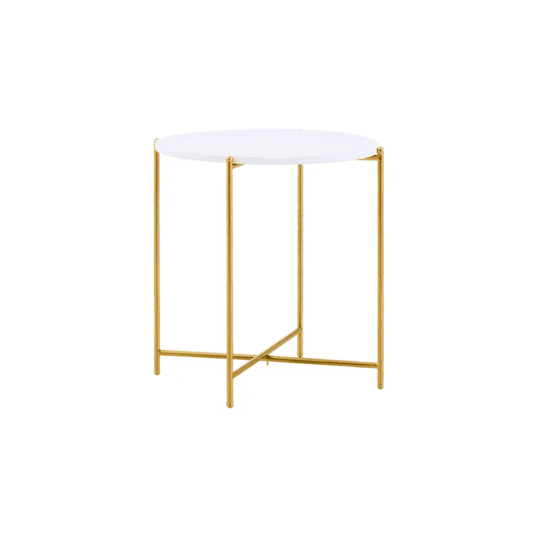 Orion White Top Side Table