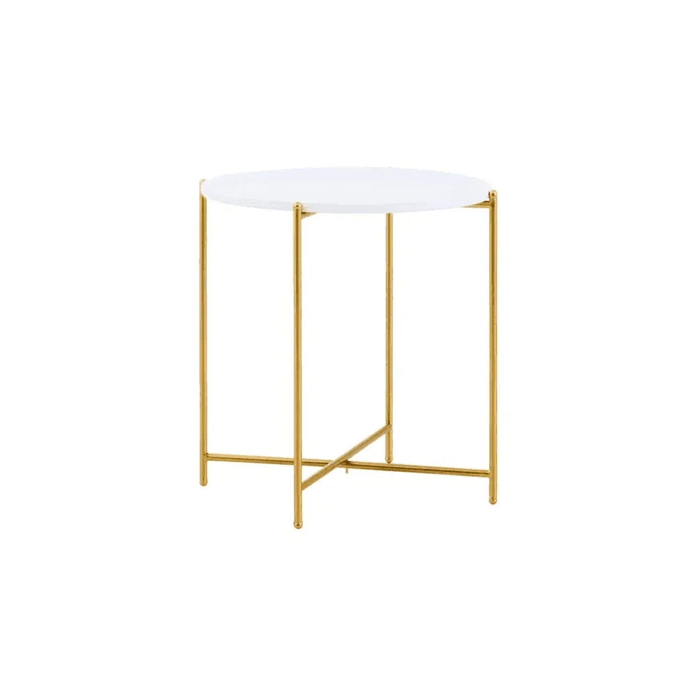 Orion White Top Side Table
