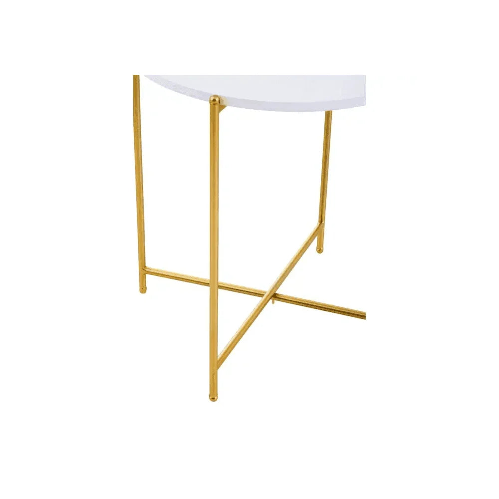 Orion White Top Side Table