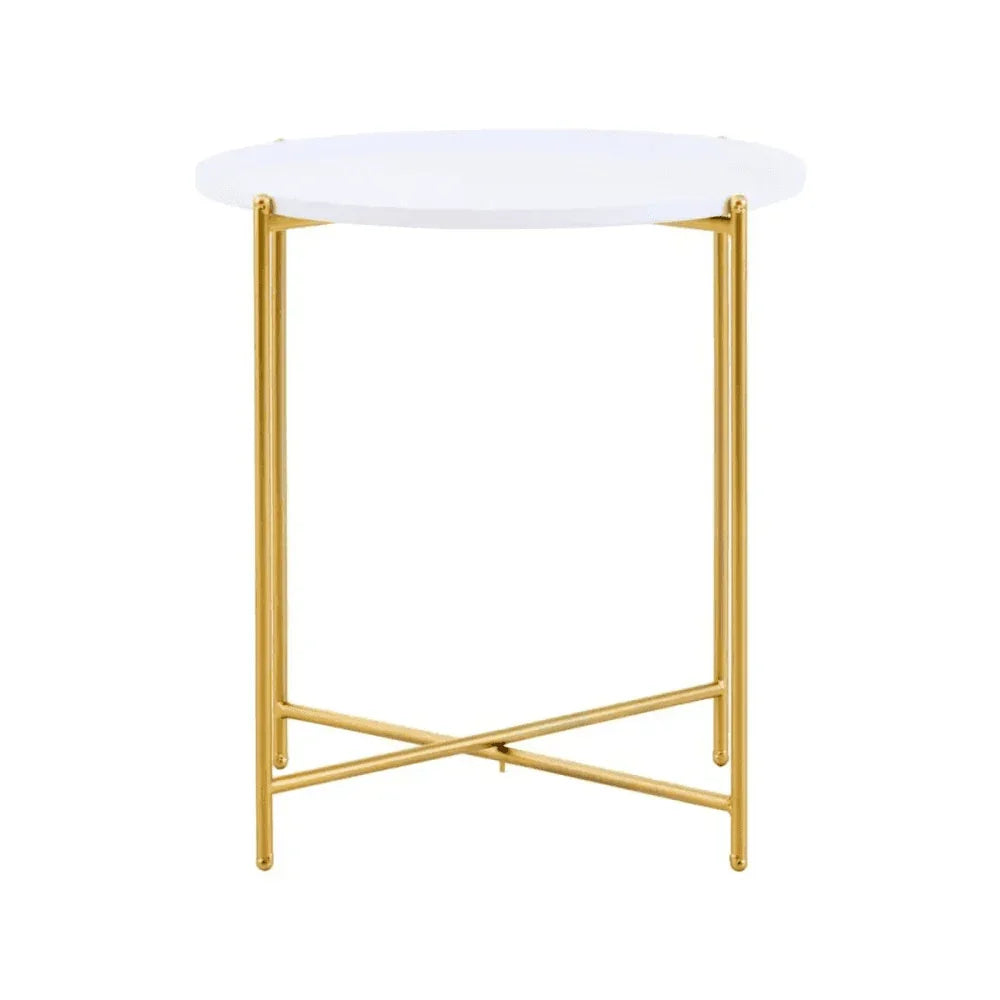 Orion White Top Side Table