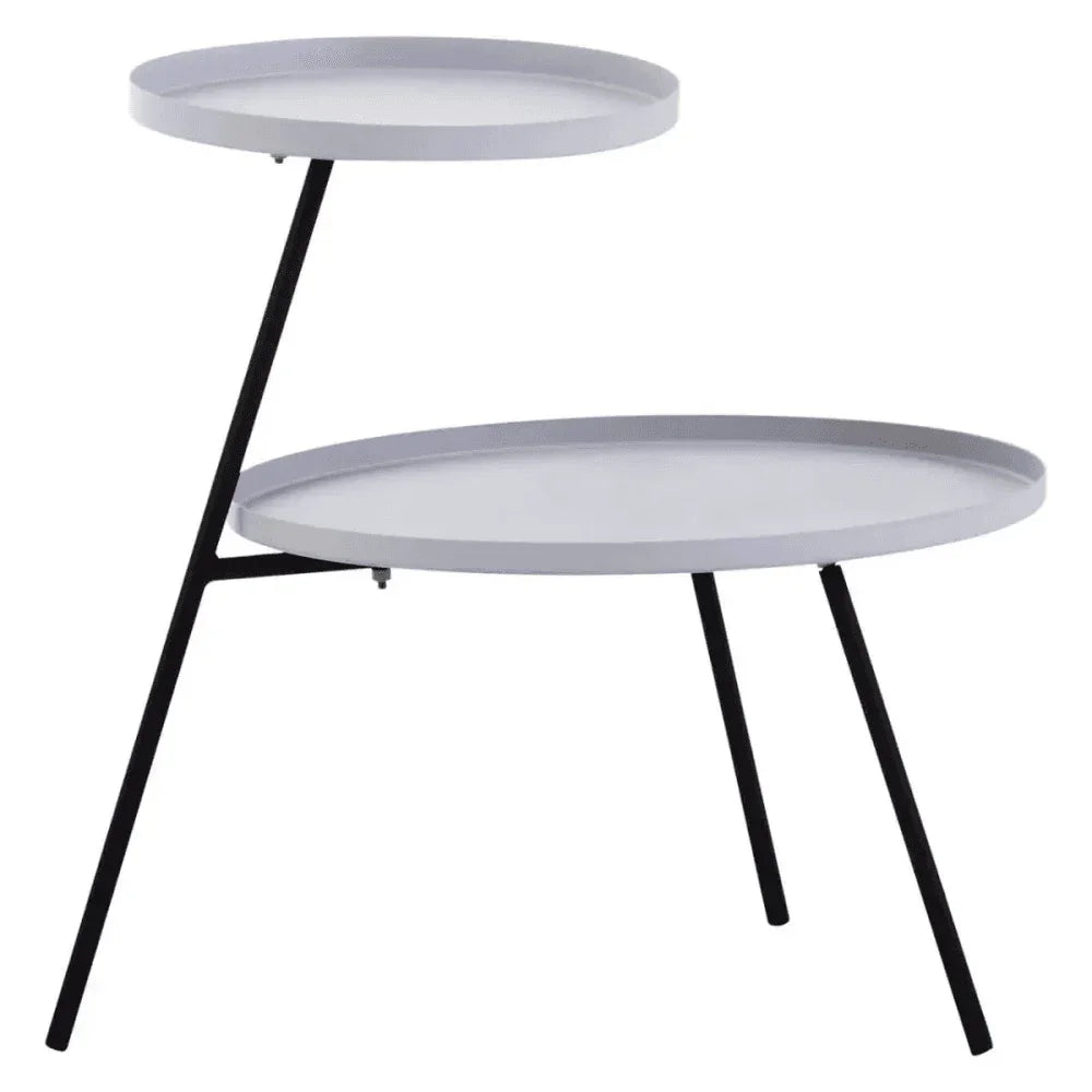 Orion Two Shelf Grey & Black Side Table