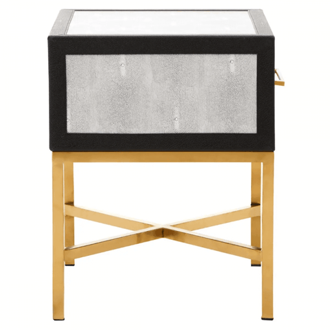 Cadence Grey Shagreen Side Table
