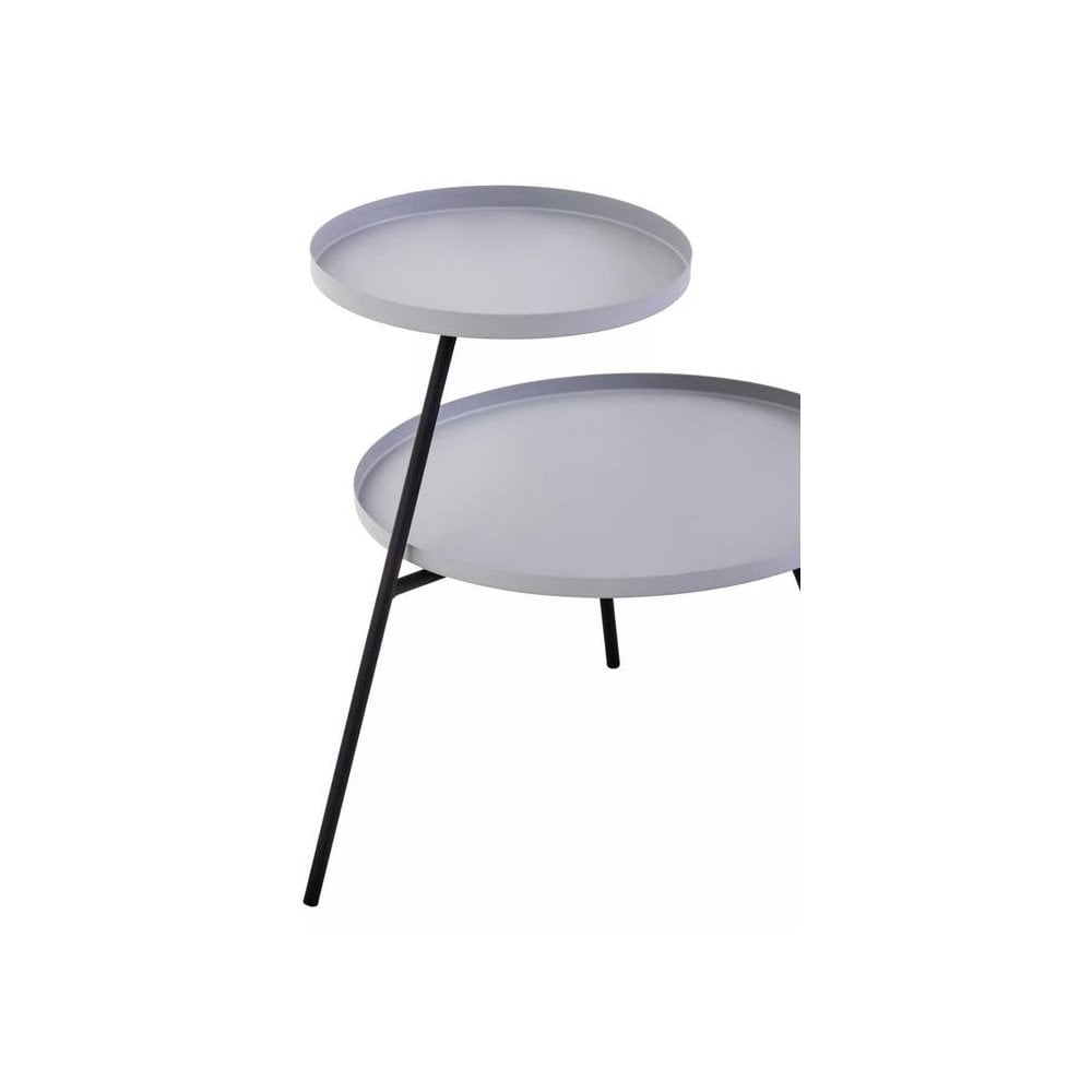 Orion Two Shelf Grey & Black Side Table