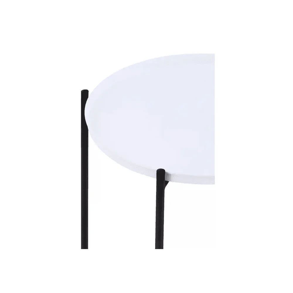 Orion Round White Top Side Table