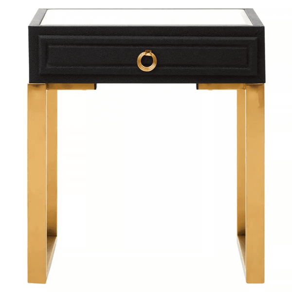 Cordoba Black Shagreen Side Table