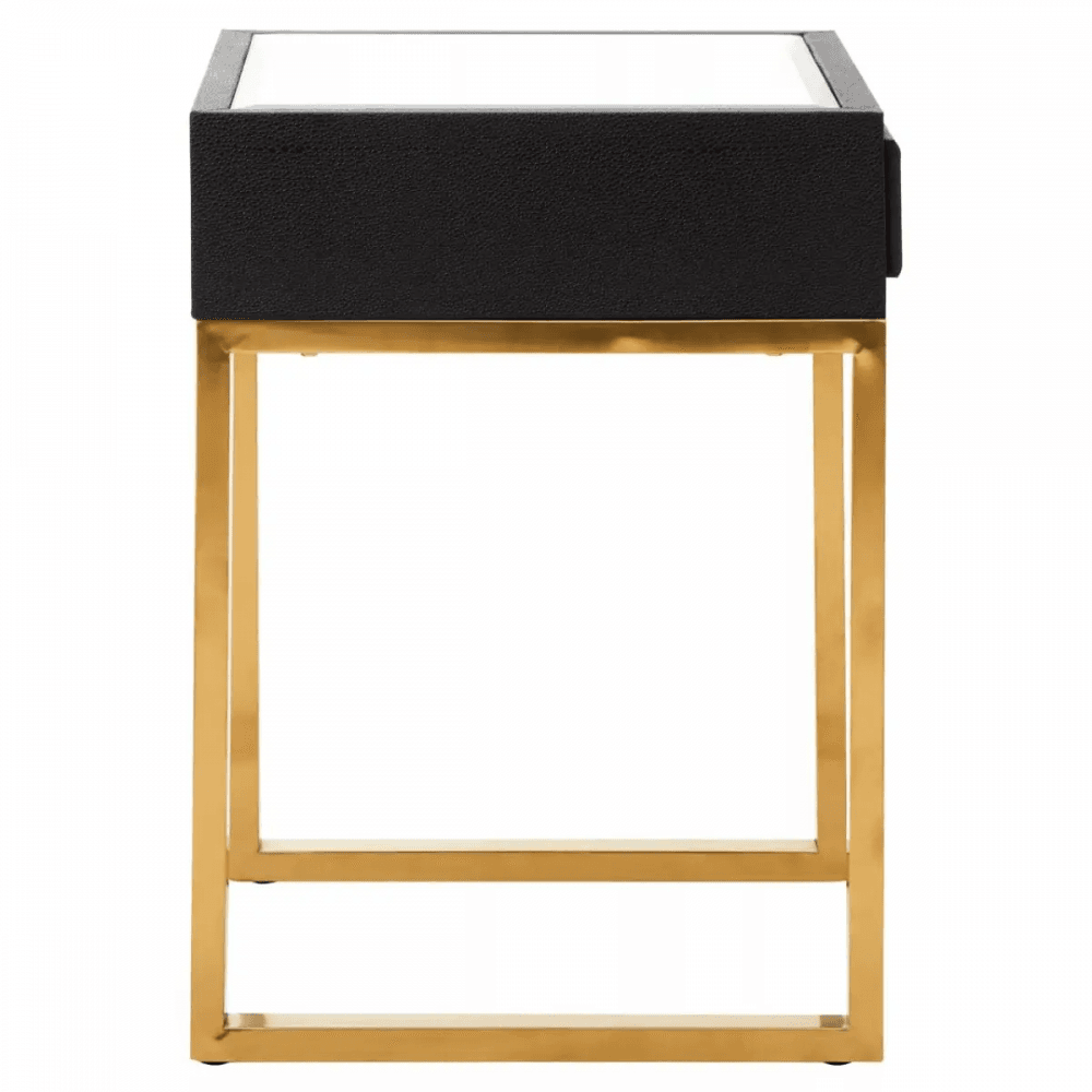 Cordoba Black Shagreen Side Table