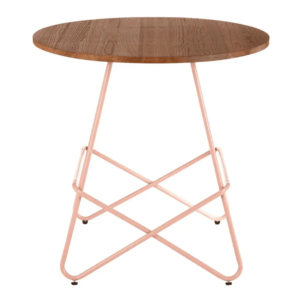 Diston Pink Elm Round Table