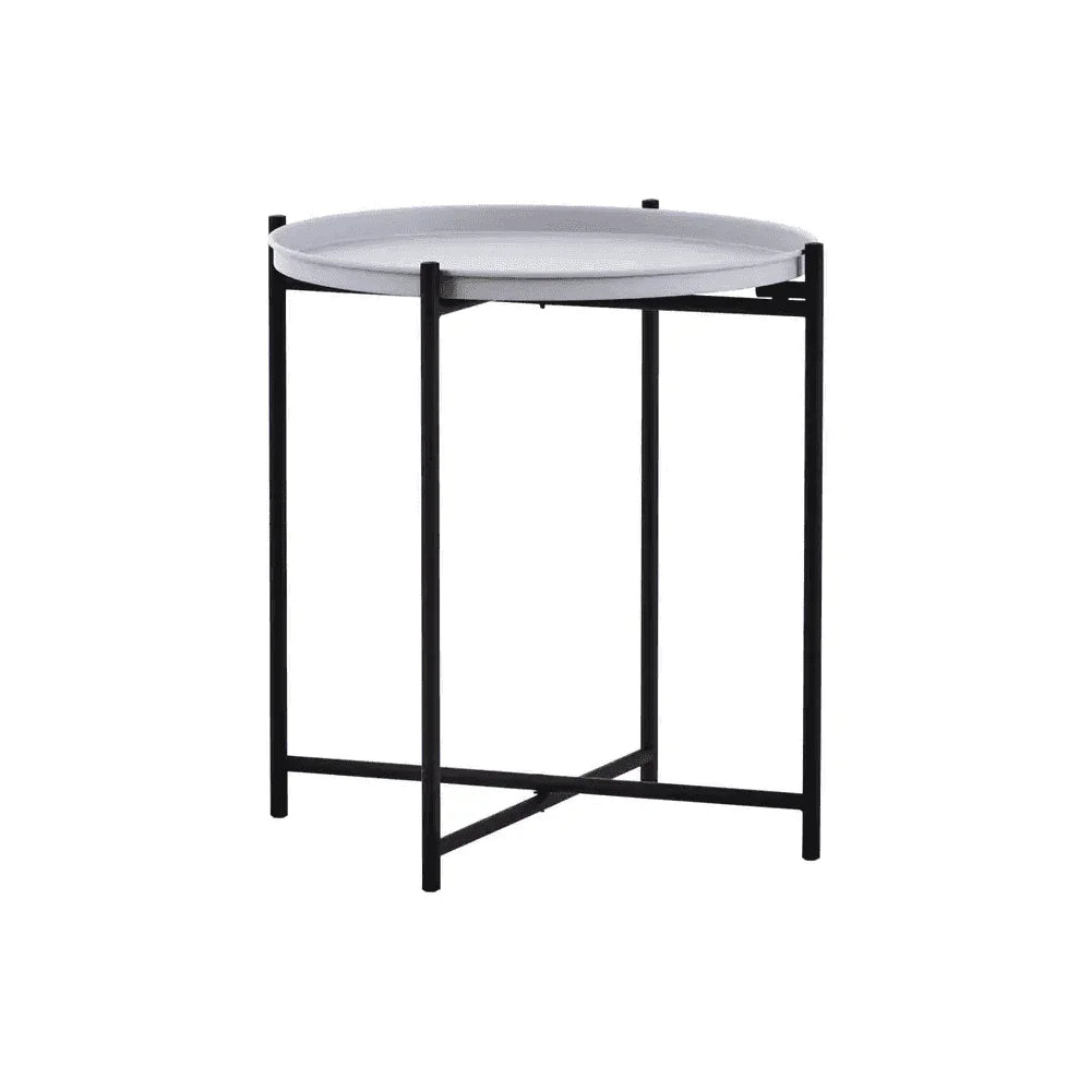 Orion Round Grey Top Side Table