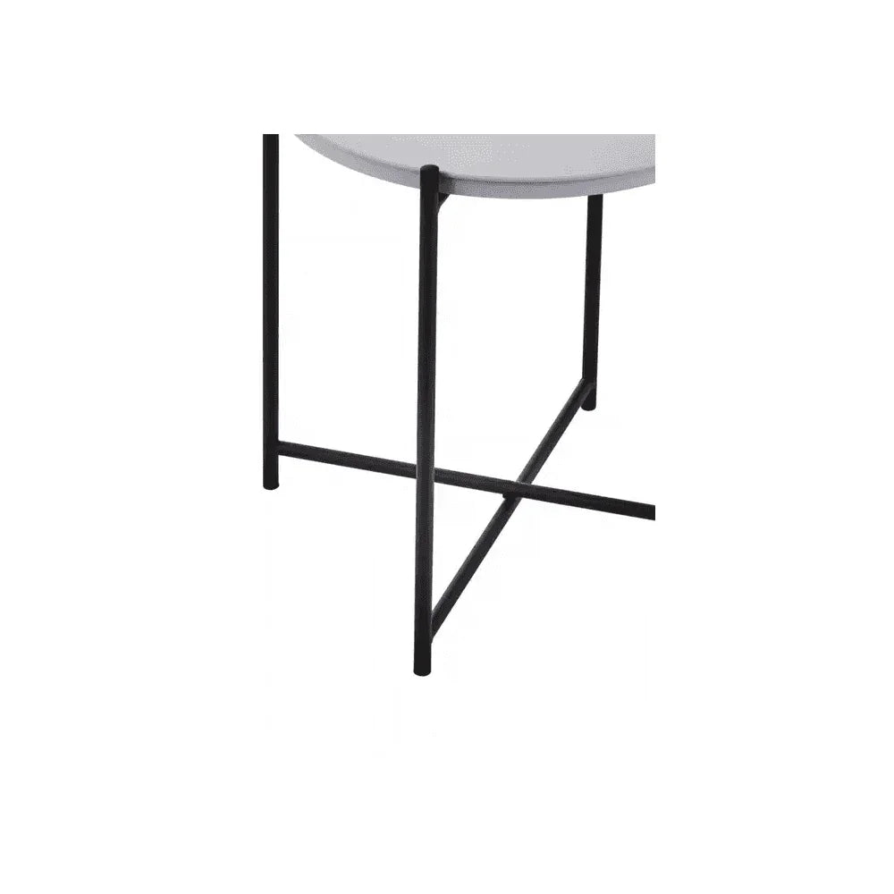 Orion Round Grey Top Side Table