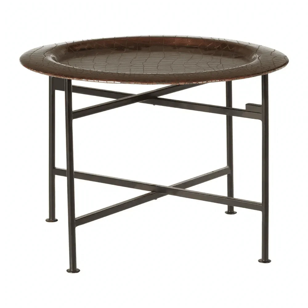 Calista Small Copper And Black Side Table