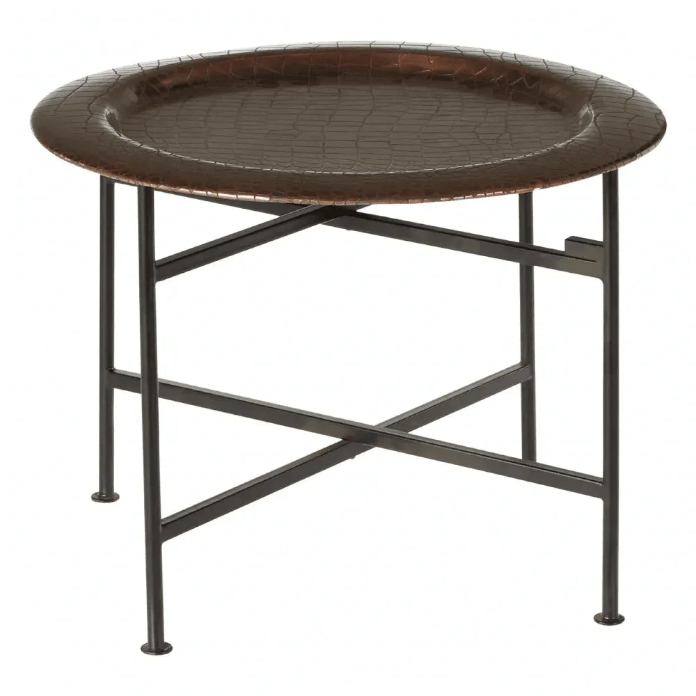 Calista Small Copper And Black Side Table