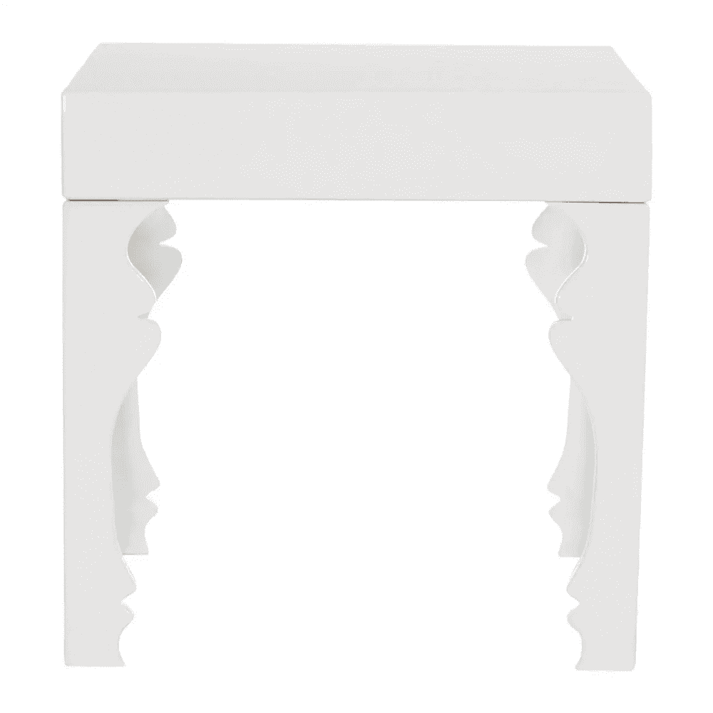 Winston White High Gloss Side Table
