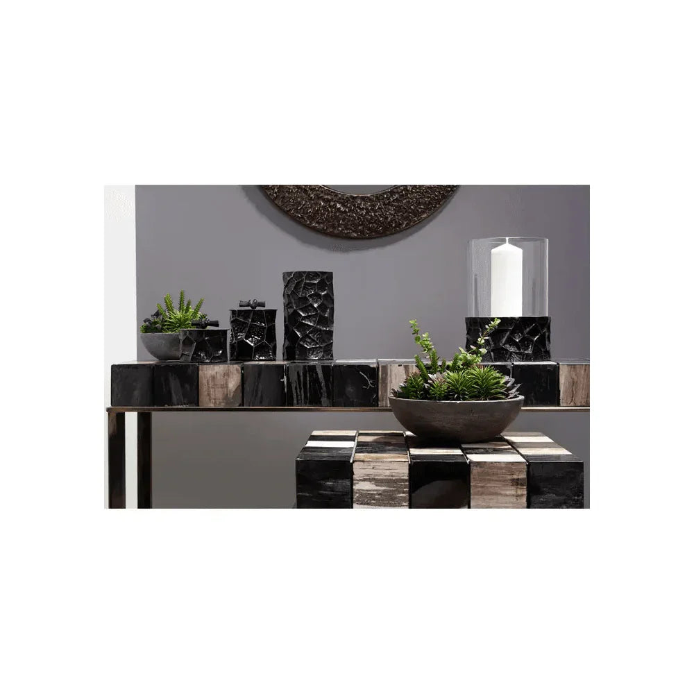 Sterling Side Table With Brass Finish