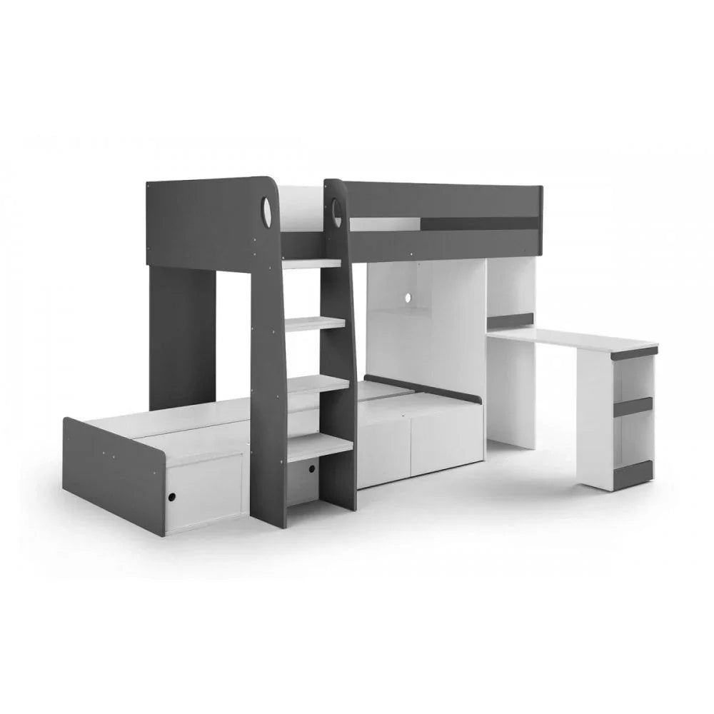 Eclipse Bunk - Charcoal & White