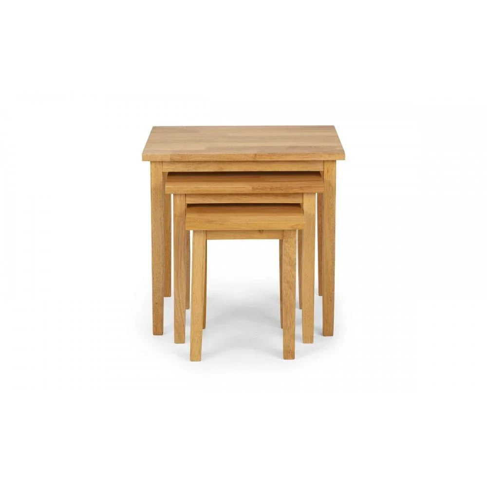 Cleo Nest Of Tables - Natural Oak Finish