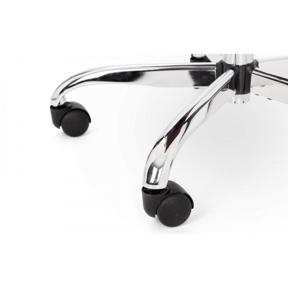 Gio Ivory & Chrome Office Chair